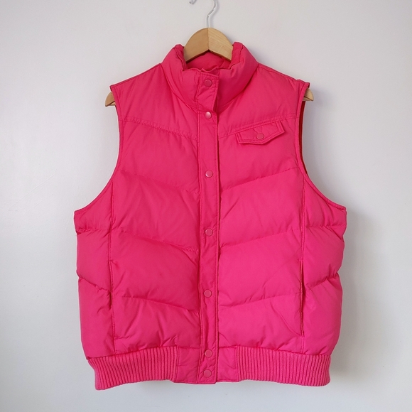 Vintage Gap Down-filled Puffer Vest Pink Size XL Quilted - Picture 4 of 12